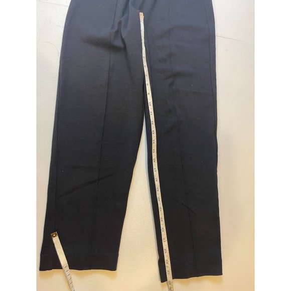 DINOVALIANO Womens Trousers Wool Pant Tapered Leg Elastic Waist Black Size 36 - Picture 7 of 10